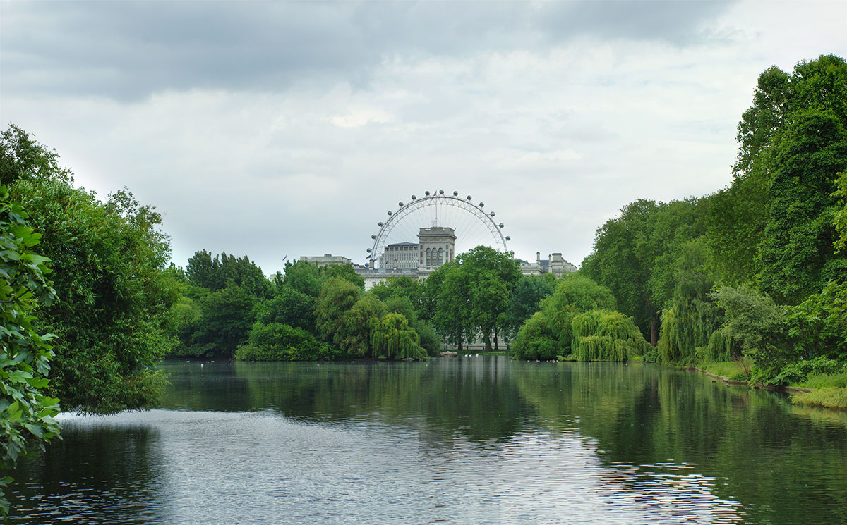 Figura 5: utilizzando lo stesso metodo abbiamo creato un'altra foto panoramica dove è visibile la ruota di Londra