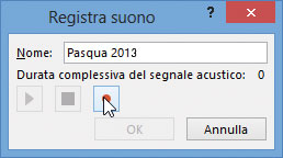 Figura 7: registrazione di un commento audio per una singola diapositiva