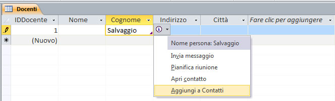 Figura 15: le funzionalità dello Smart Tag nel foglio dati 