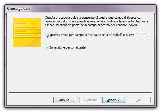 Figura 18: la finestra Ricerca guidata 