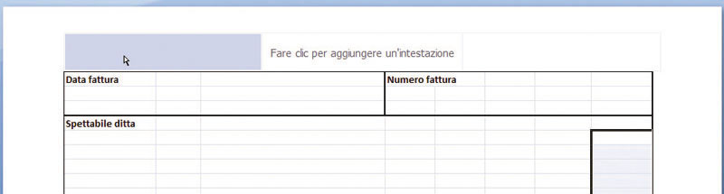 Figura 4: inserire un’intestazione di pagina con Excel 2007-2010