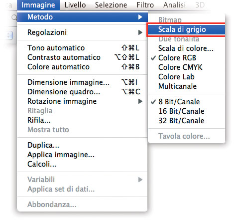 Figura 20: l’immagine viene convertita in scala di grigio