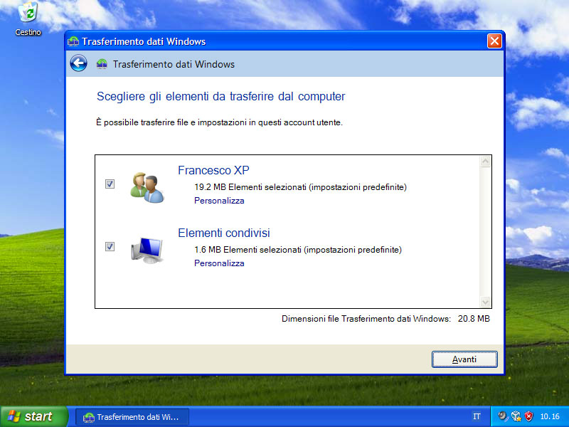 Trasferimento Dati Da Windows Xp A Windows Vista