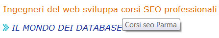 Figura 1: esempio di visualizzazione nel browser dell’attributo title interno a un collegamento ipertestuale