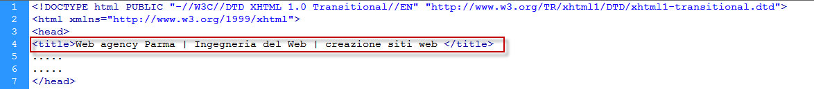 Figura 1: esempio di utilizzo del tag <title>