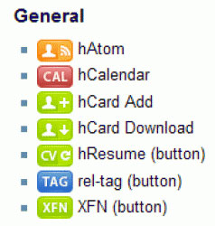 Figura 1: Microformats.org, i microformati