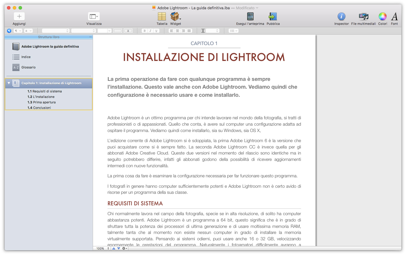 Figura 2: l'inizio del capitolo in un libro in formato ePub